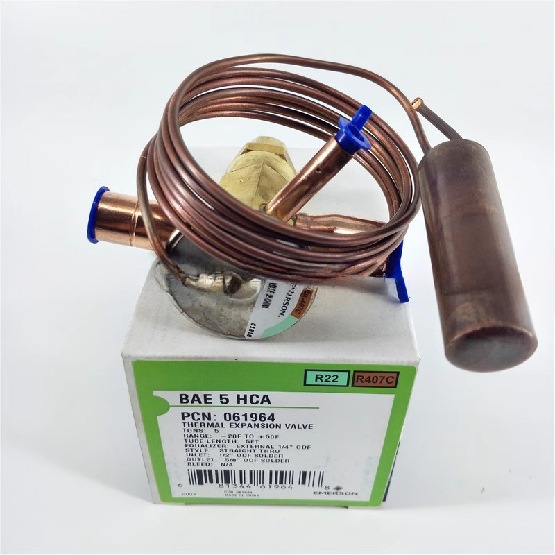 Emerson Thermostatic Expansion Valve, bidirectional, BAE5HCA, BAE6HCA, BAE3, 4HCA air source.