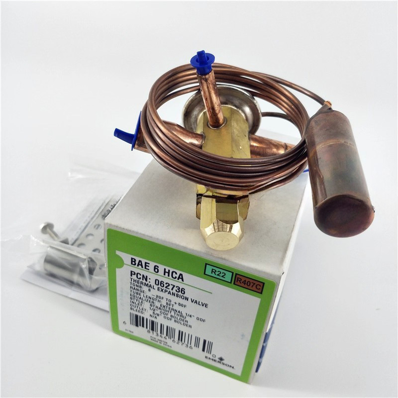 Emerson Thermostatic Expansion Valve, bidirectional, BAE5HCA, BAE6HCA, BAE3, 4HCA air source.