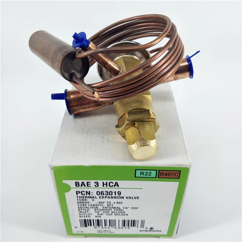 Emerson Thermostatic Expansion Valve, Two-Way BAE3HCA, External Balance Heat Pump Air Conditioning Expansion Valve, BAE3HC