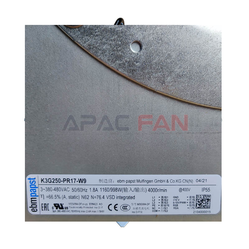 K3G250-PR17-W9/F01 ebm-papst