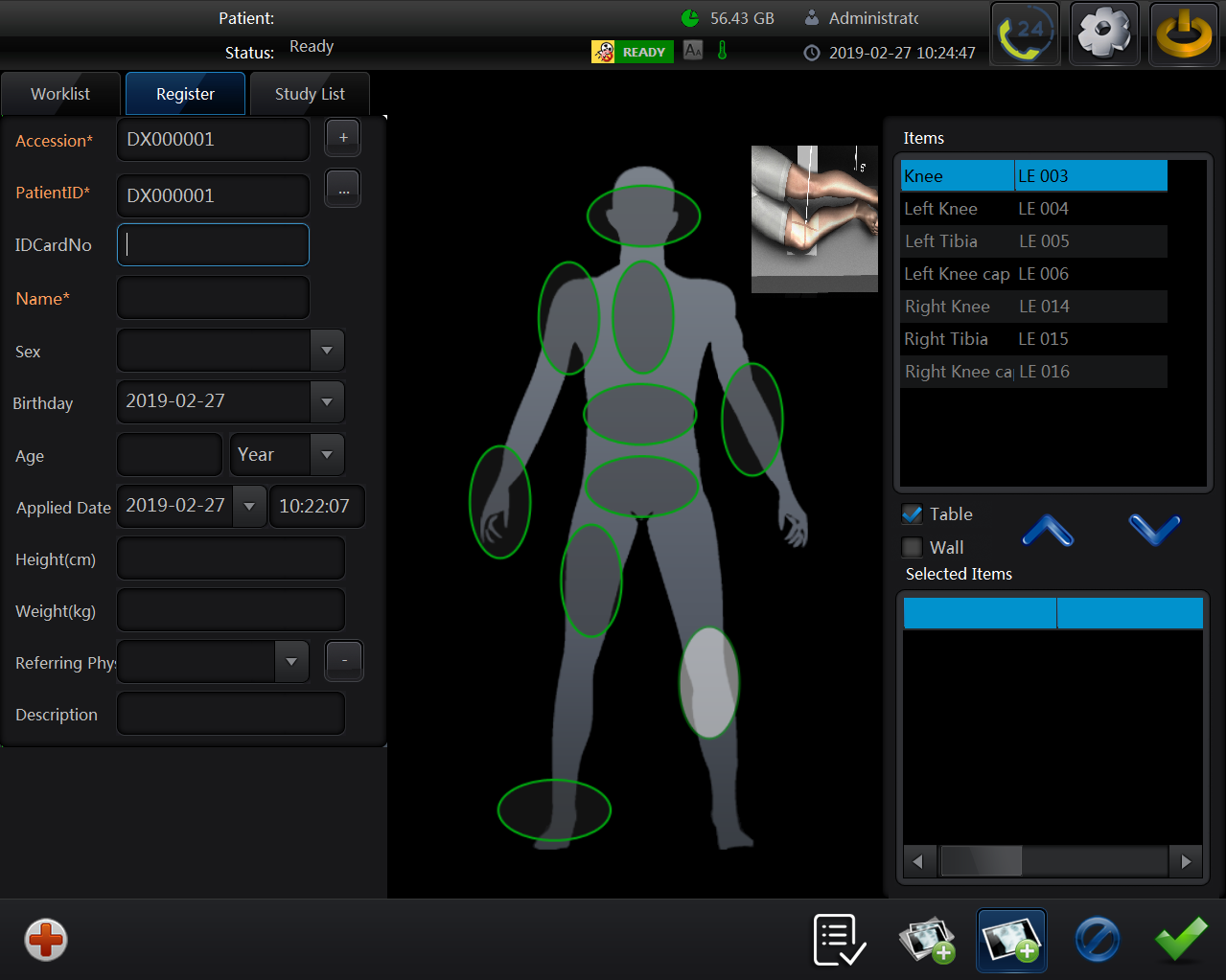 5kW Digital X-Ray Machine Portable X-ray System BX05DR&nbsp;