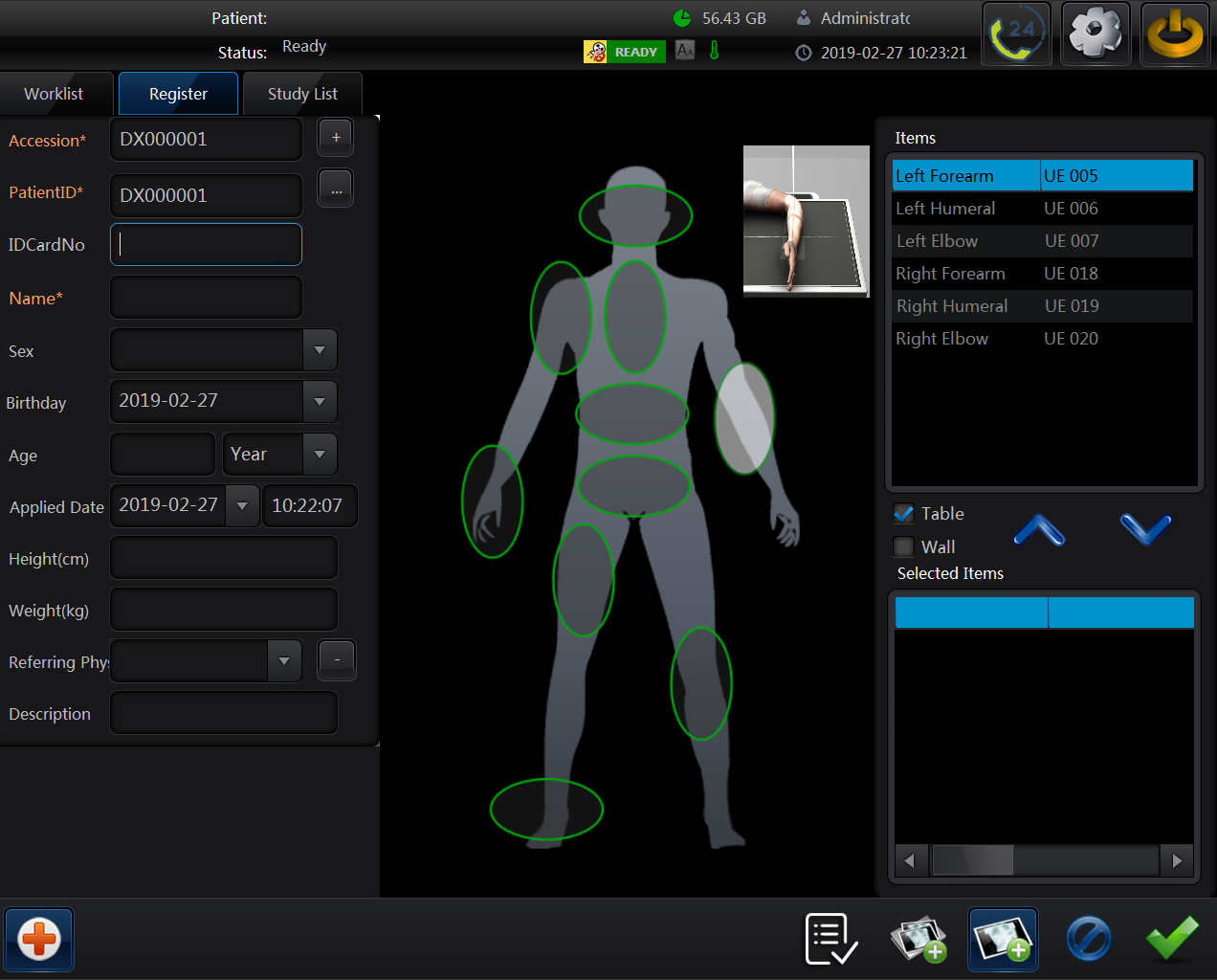 5kW Digital X-Ray Machine Portable X-ray System BX05DR&nbsp;