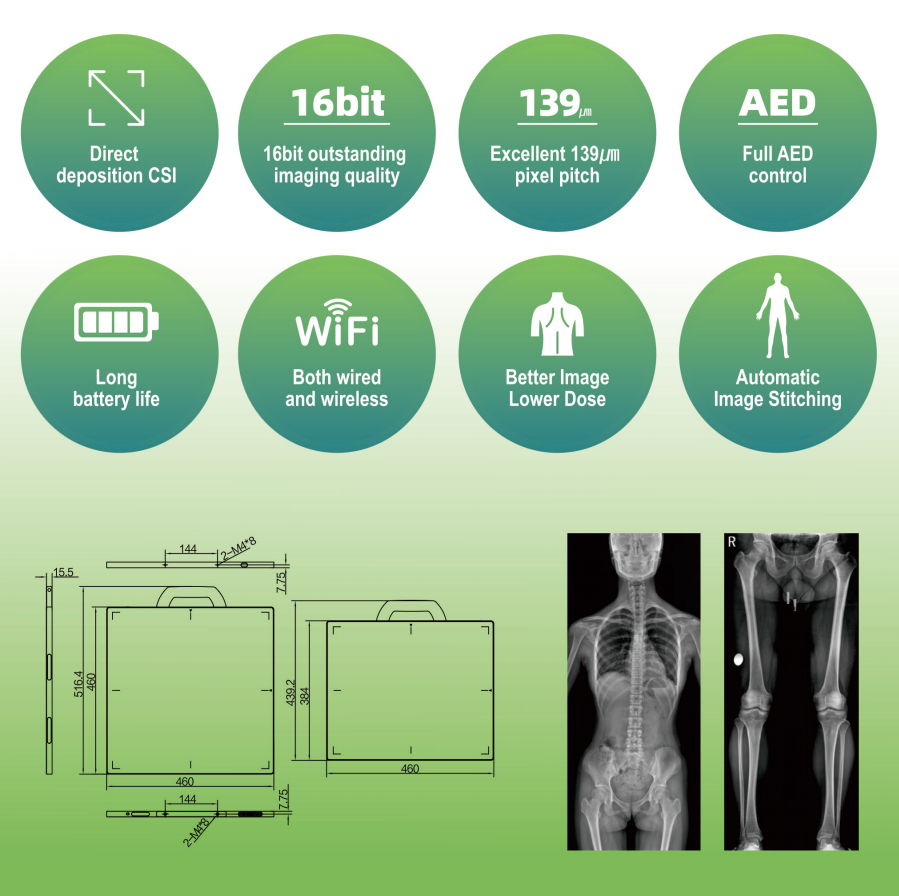 1717in Flat Panel Detector (Wired & Wireless) BX1717FPD
