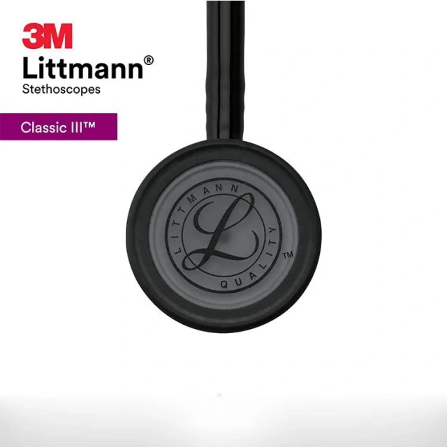 3M Classic III Littmann stethoscope 5803 All black Single Head Stethoscope