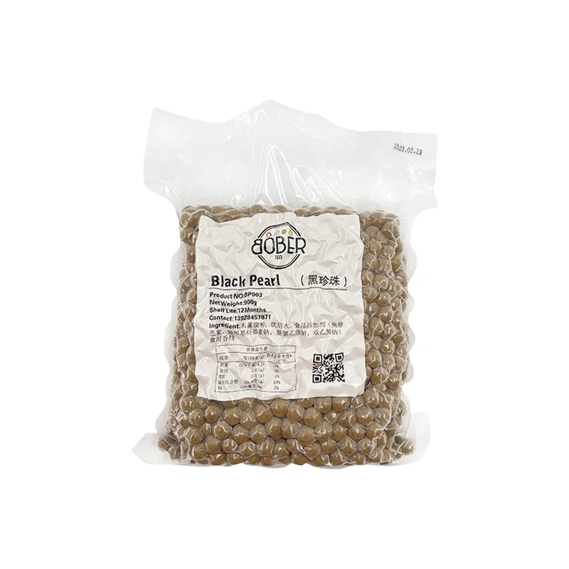 900g Regular Cook Black Boba Tapioca Pearls for Bubble Tea Milk Tea Ingredients