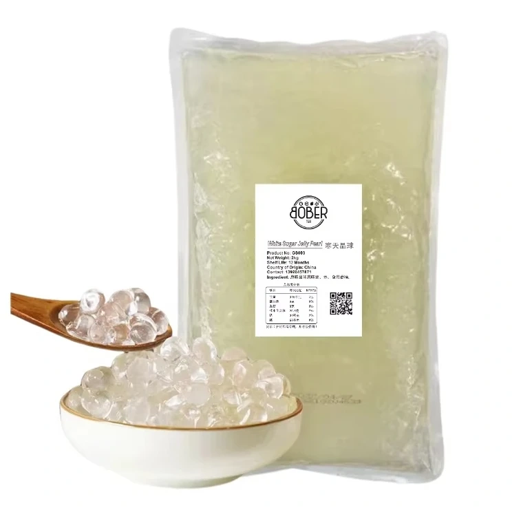 Bober Tea Pearl Milk Tea Shop Wholesale Supplier Crystal Poba Jelly Head Kanten Aga