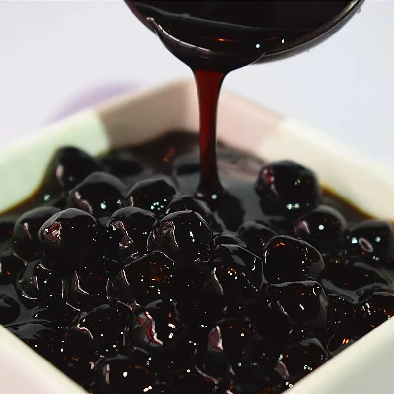 900g Regular Cook Black Boba Tapioca Pearls for Bubble Tea Milk Tea Ingredients