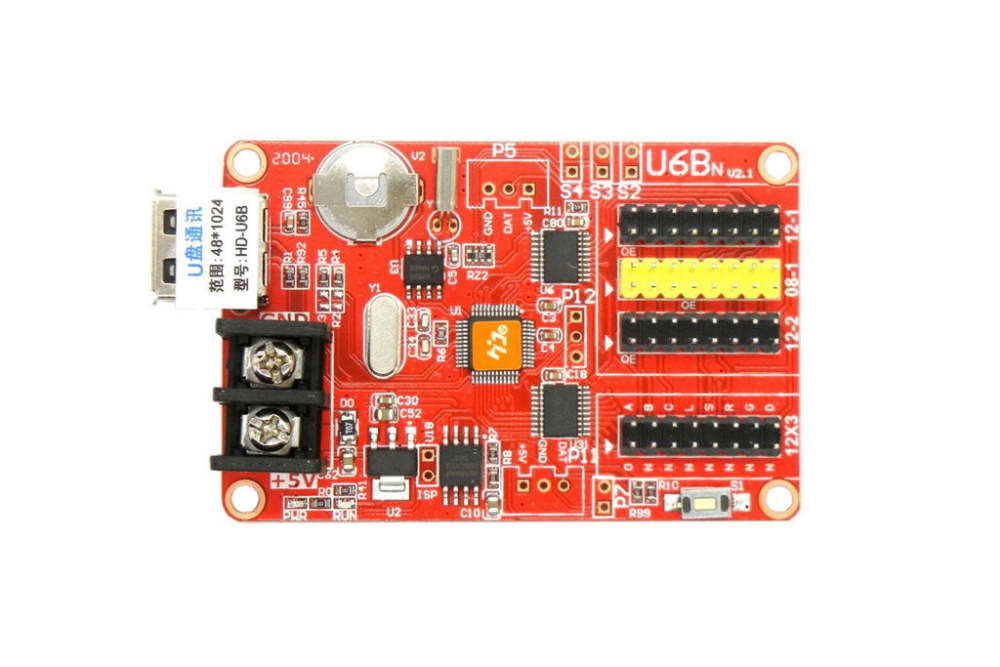 Huidu Single-dual Color U-disk Series LED Controller Card HD-U64A U63 U6A LED Controller