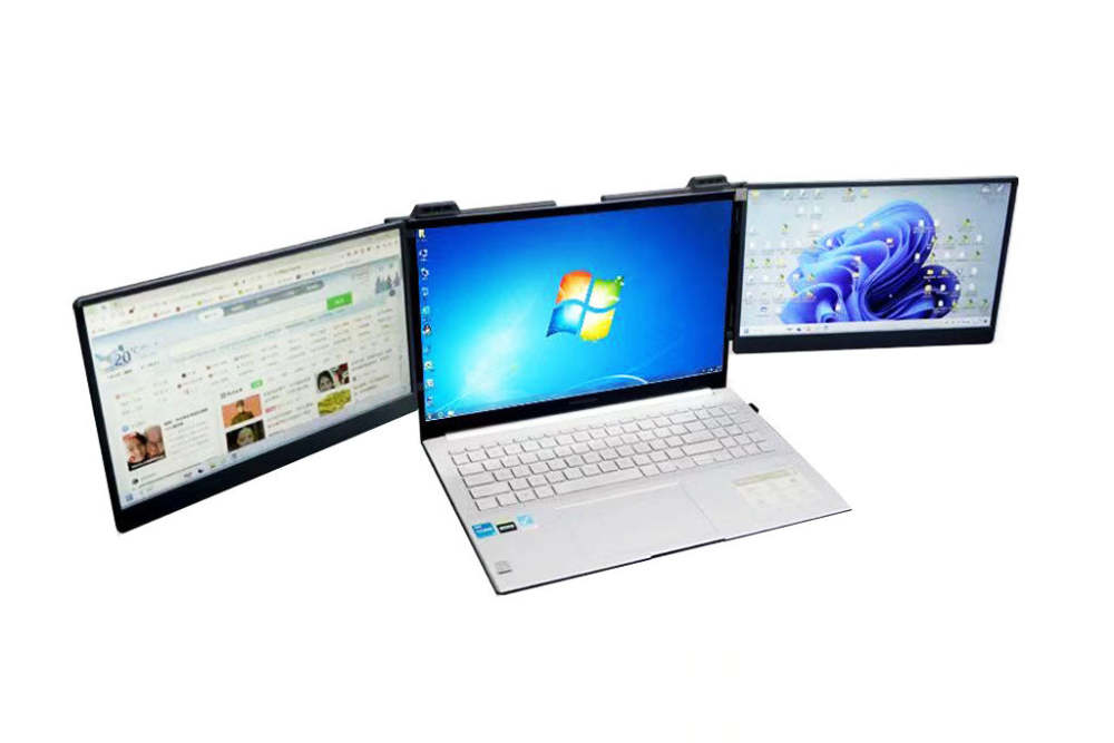 15.6 inch Triple Screen Portable Monitor Smart Phone Laptop Secondary Screen External Convenient Display