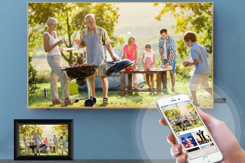 10.1 Inch Digital Photo Frame WiFi Picture Video 16GB Touch Screen Auto Rotate