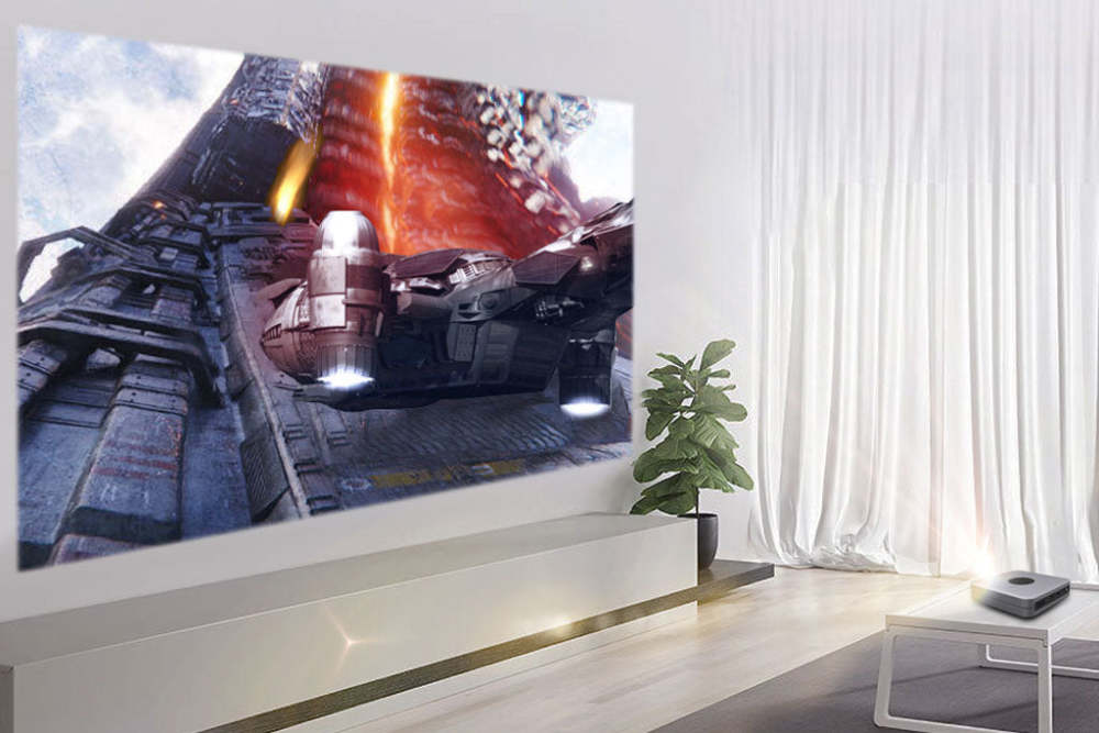 K1 Portable WiFi DLP Projector 400 Ansi Lumens Andriod 7.1 2GB + 32GB 100 Inch Picture