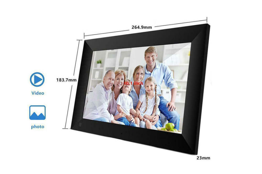 10.1 Inch Digital Photo Frame WiFi Picture Video 16GB Touch Screen Auto Rotate