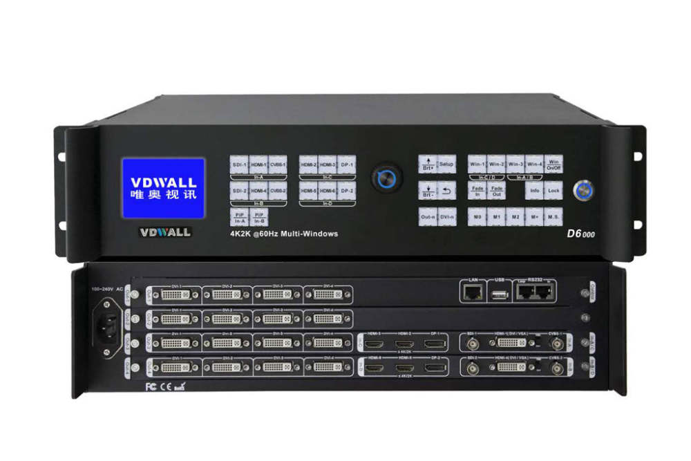 VDWALL D6000 4K Multi-Window Mosaic Processor 60HZ LED Video Wall Splicer