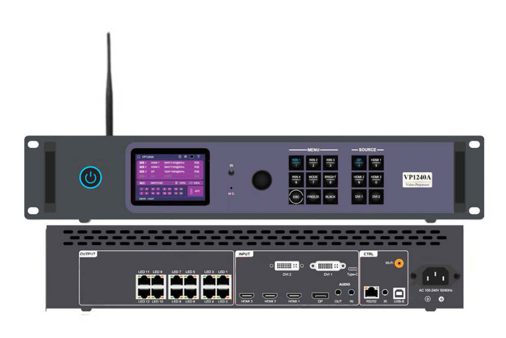 Huidu HD-VP2060 HD-VP1640A HD-VP1240A LED Video Processor All-in-1 LED Display Controller