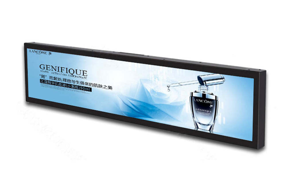 LCD Bar Screen 19/21/24/28/37 inch wall-mounted advertising screen shelf advertising machine