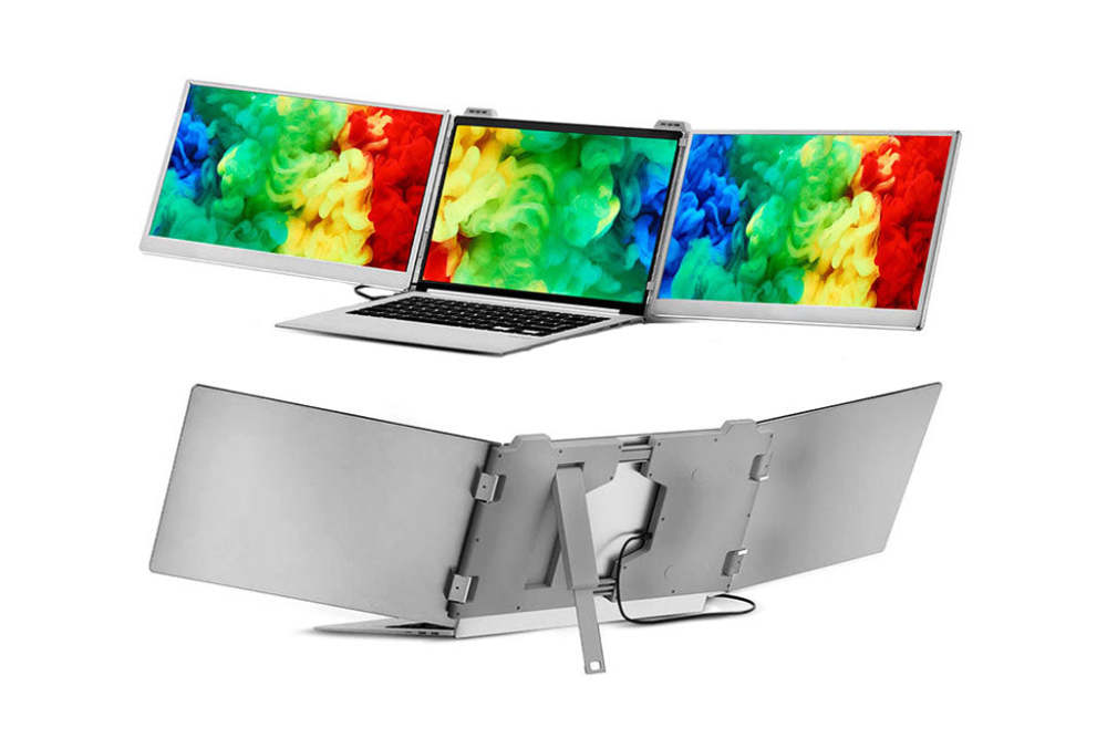 15.6 inch Triple Screen Portable Monitor Smart Phone Laptop Secondary Screen External Convenient Display