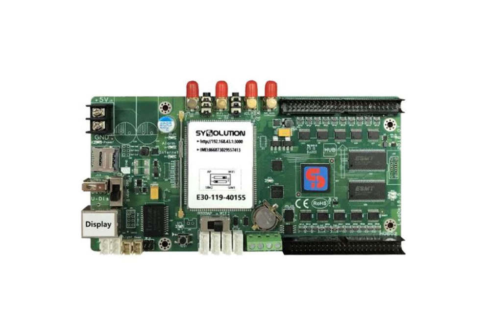 Sysolution E Series LED Multimedia Card E30 E36 LED Display Controller For Taxi Top Screen