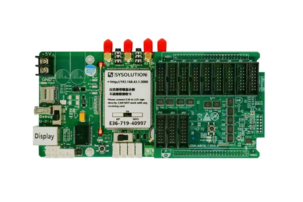 Sysolution E Series LED Multimedia Card E30 E36 LED Display Controller For Taxi Top Screen