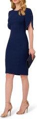 Women's Knit Crepe Pearl Midi Dress,Dacheng Garments,Women's Knit Crepe Pearl Midi Dress