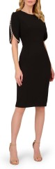 Women's Knit Crepe Pearl Midi Dress,Dacheng Garments,Women's Knit Crepe Pearl Midi Dress