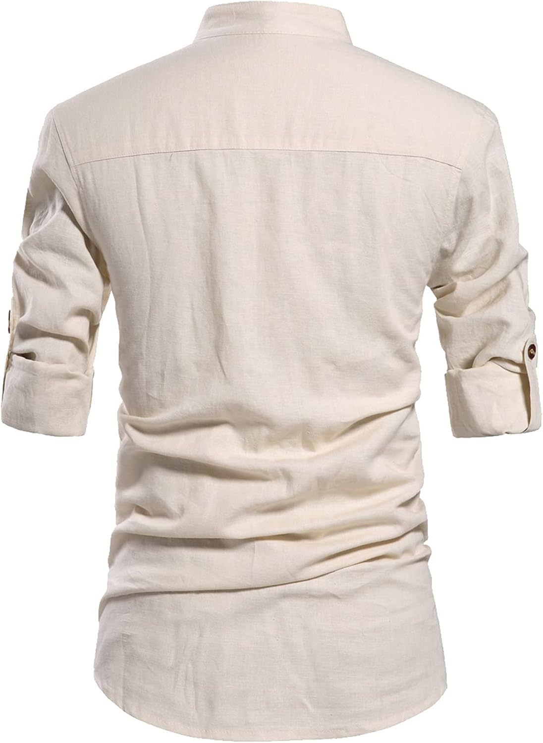 Men Henley Neck Long Sleeve Daily Look Linen Shirts,Dacheng Garments,Men Henley Neck Shirt – wholesale clothing manufacturer