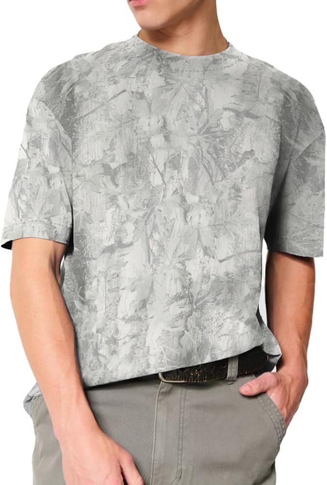 Y2k Camo Oversized Short Sleeve Crew Neck Baggy Shirts Maple Leaf Printed Tshirts Shirts for Women Men,Dacheng Garments,Y2k Camo Oversized Short Sleeve Crew Neck Baggy Shirts Maple Leaf Printed Tshirts Shirts for Women Men