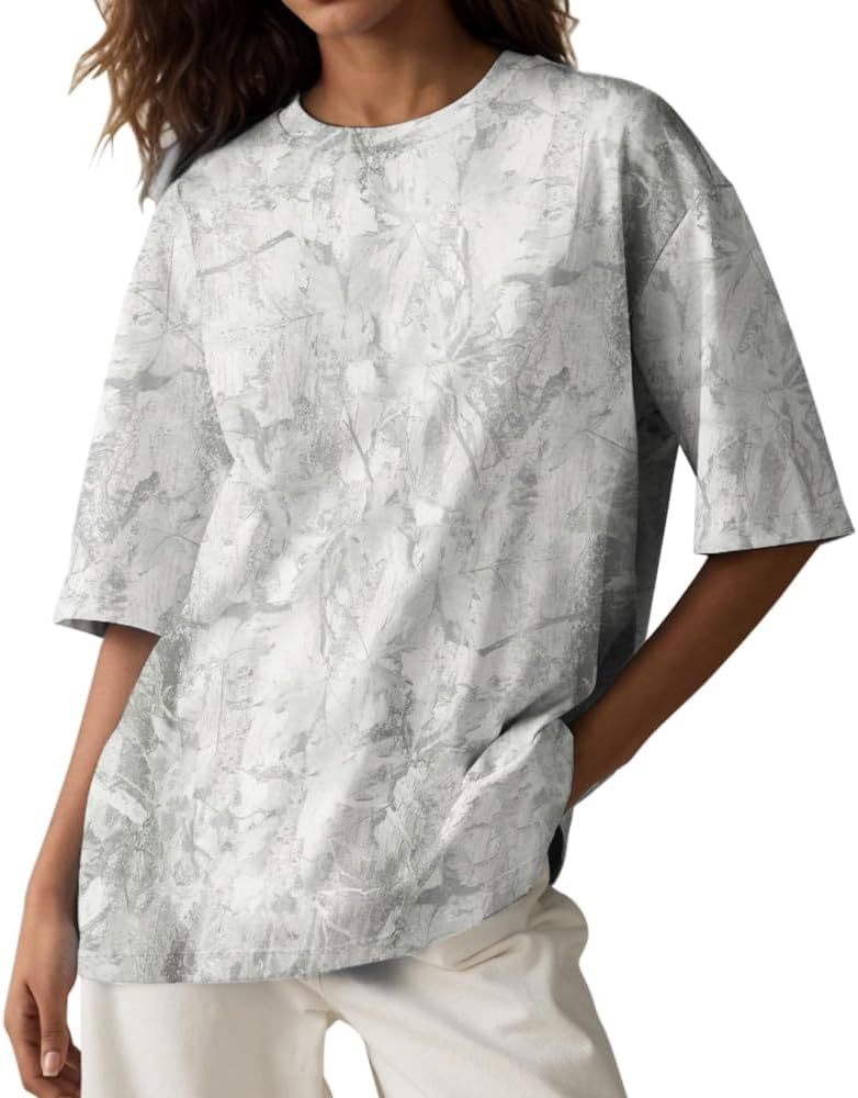 Y2k Camo Oversized Short Sleeve Crew Neck Baggy Shirts Maple Leaf Printed Tshirts Shirts for Women Men,Dacheng Garments,Y2k Camo Oversized Short Sleeve Crew Neck Baggy Shirts Maple Leaf Printed Tshirts Shirts for Women Men