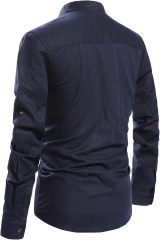 Men Henley Neck Long Sleeve Daily Look Linen Shirts,Dacheng Garments,Men Henley Neck Shirt – wholesale clothing manufacturer
