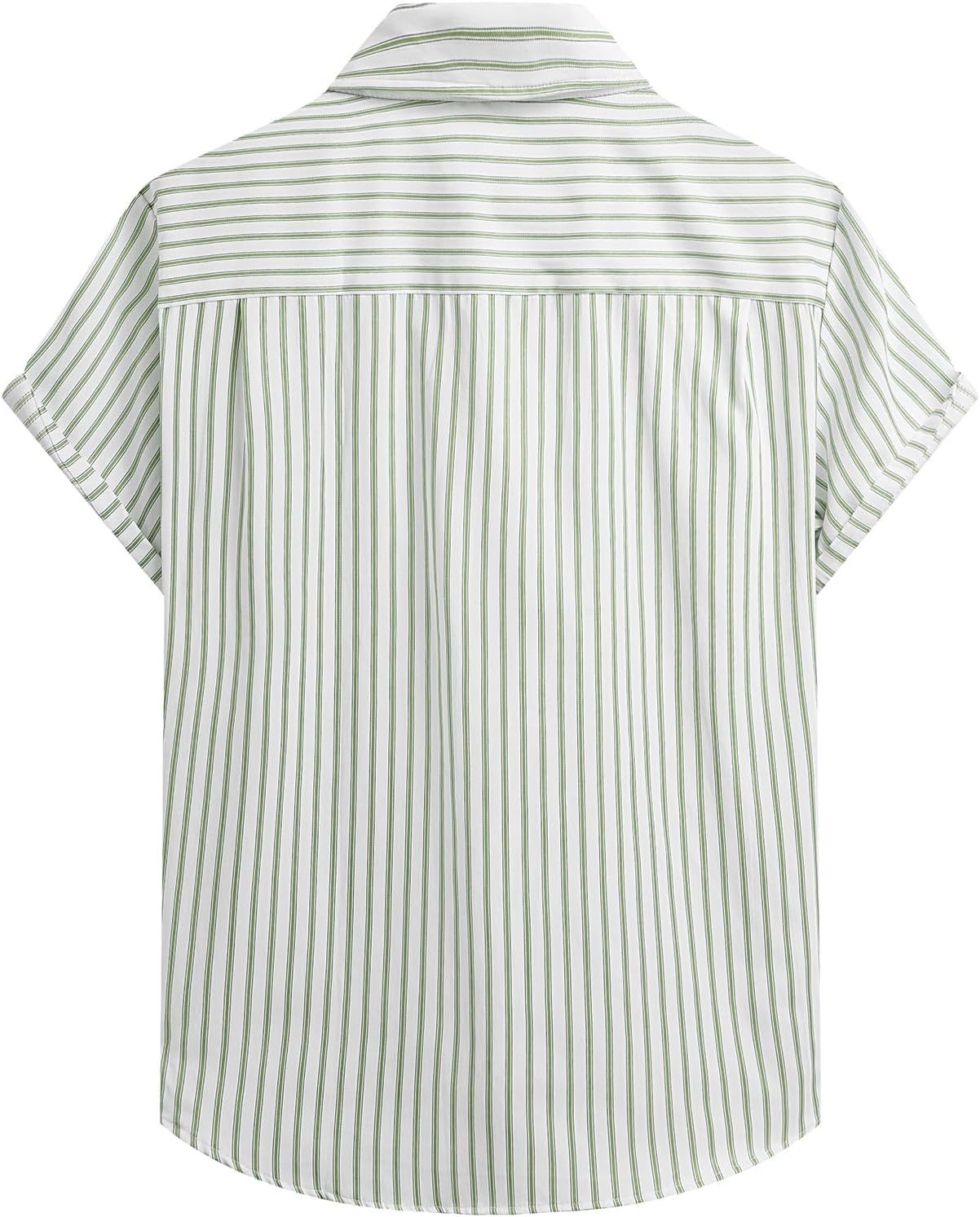 Men's Casual Striped Shirts Button Down Short Sleeve Blouse Summer,Dacheng Garments,Men’s Casual Striped Shirts – wholesale clothing manufacturer