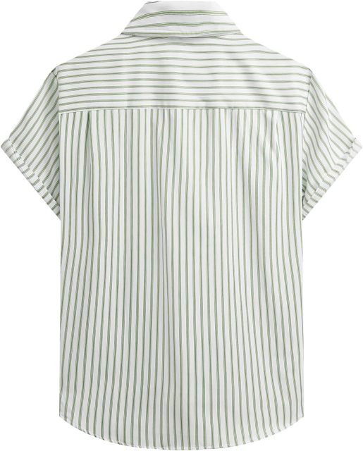 Men's Casual Striped Shirts Button Down Short Sleeve Blouse Summer,Dacheng Garments,Men’s Casual Striped Shirts – wholesale clothing manufacturer