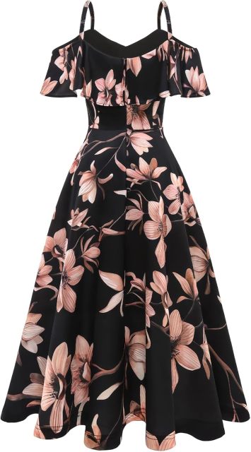 Womens Off Shoulder Summer Wedding Guest Dress Formal Cocktail Prom Graduation Homecoming A-line Midi Dress,Dacheng Garments,Women's Dress – wholesale clothing supplier