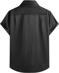 Men's Casual Striped Shirts Button Down Short Sleeve Blouse Summer,Dacheng Garments,Men’s Casual Striped Shirts – wholesale clothing manufacturer
