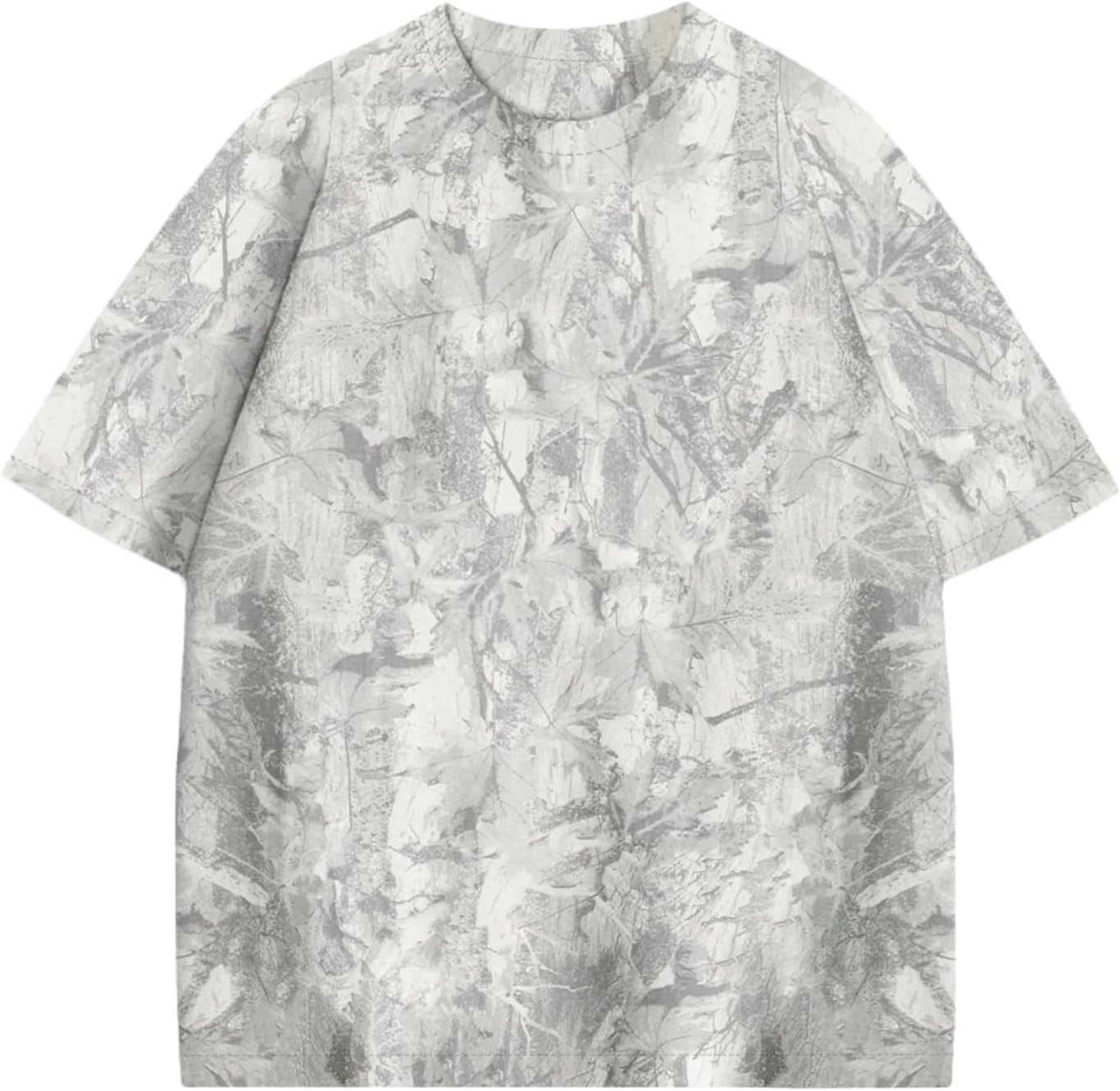 Y2k Camo Oversized Short Sleeve Crew Neck Baggy Shirts Maple Leaf Printed Tshirts Shirts for Women Men,Dacheng Garments,Y2k Camo Oversized Short Sleeve Crew Neck Baggy Shirts Maple Leaf Printed Tshirts Shirts for Women Men