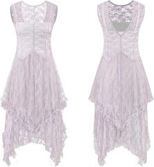 Womens Sleeveless Backless Asymmetrical Layered Lace Long Dress with Slip Two Pieces,Dacheng Garments,Womens Sleeveless Backless Asymmetrical Layered Lace Long Dress with Slip Two Pieces