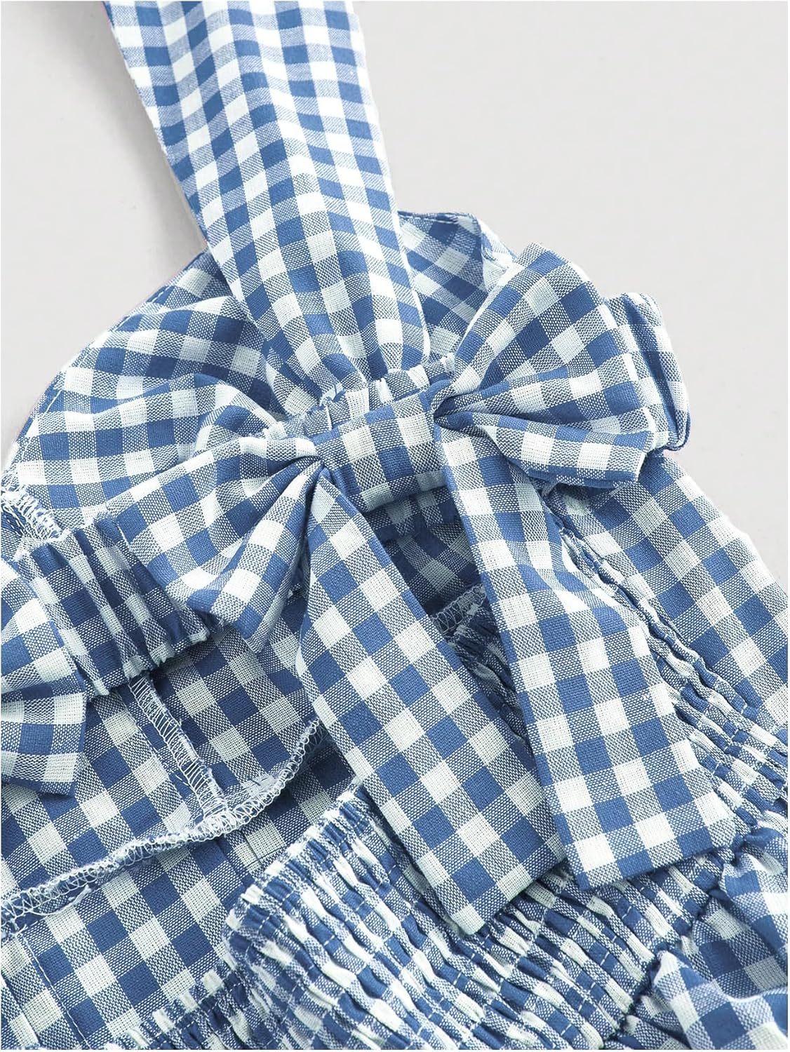 Women's Plaid Ruched Bust Sleeveless Vintage Bowknot Pleated Short Dresses,Dacheng Garments,Women's Plaid Ruched Bust Sleeveless Vintage Bowknot Pleated Short Dresses