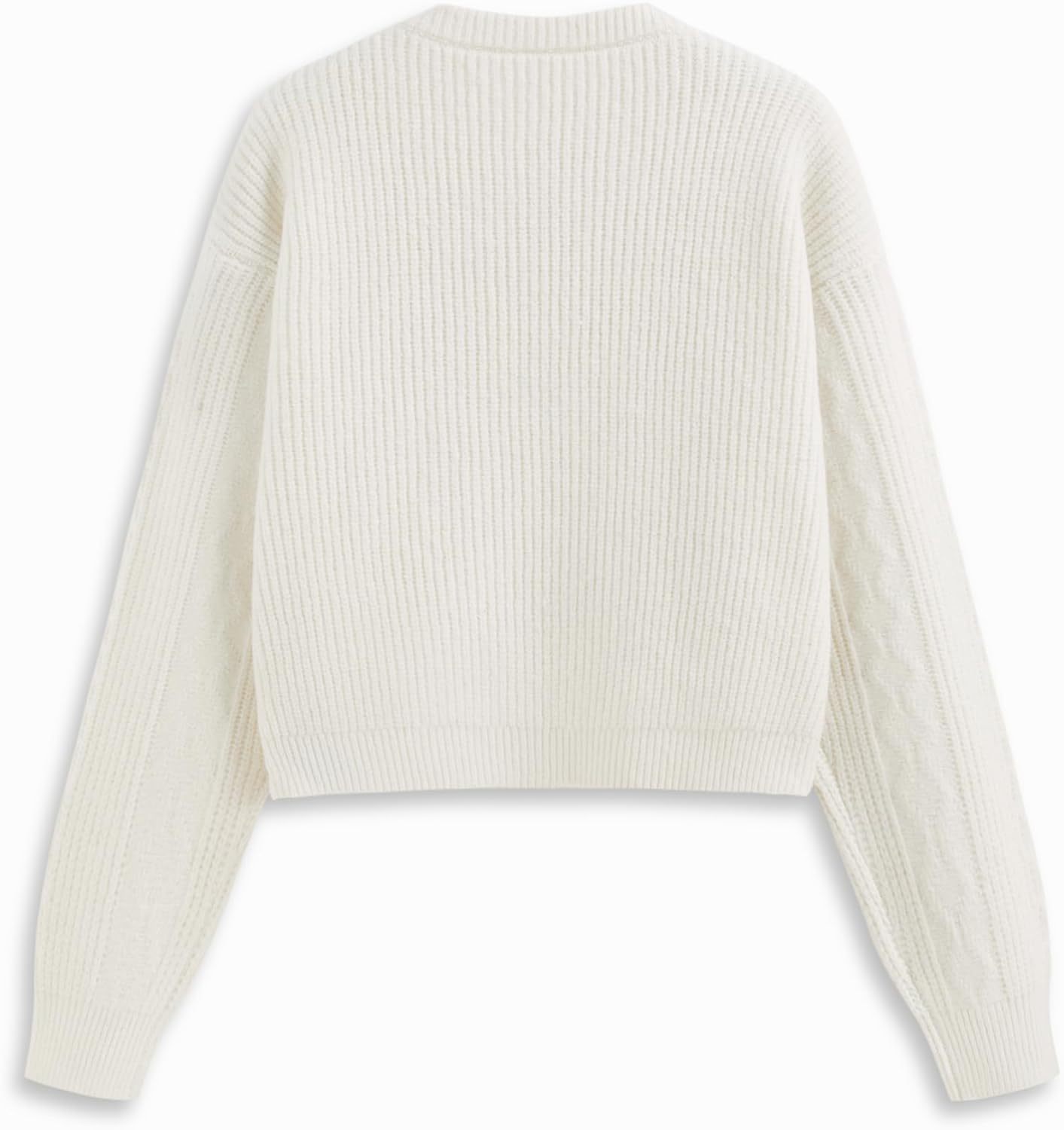 Women's Round Neck Buckle Knitted Cropped Open Front Long Sleeve Sweater Outerwear | Dacheng Clothing B2B Wholesale,Dacheng Garments,Women's Round Neck Buckle Knitted Cropped Open Front Long Sleeve Sweater Outerwear | Dacheng Clothing B2B Wholesale