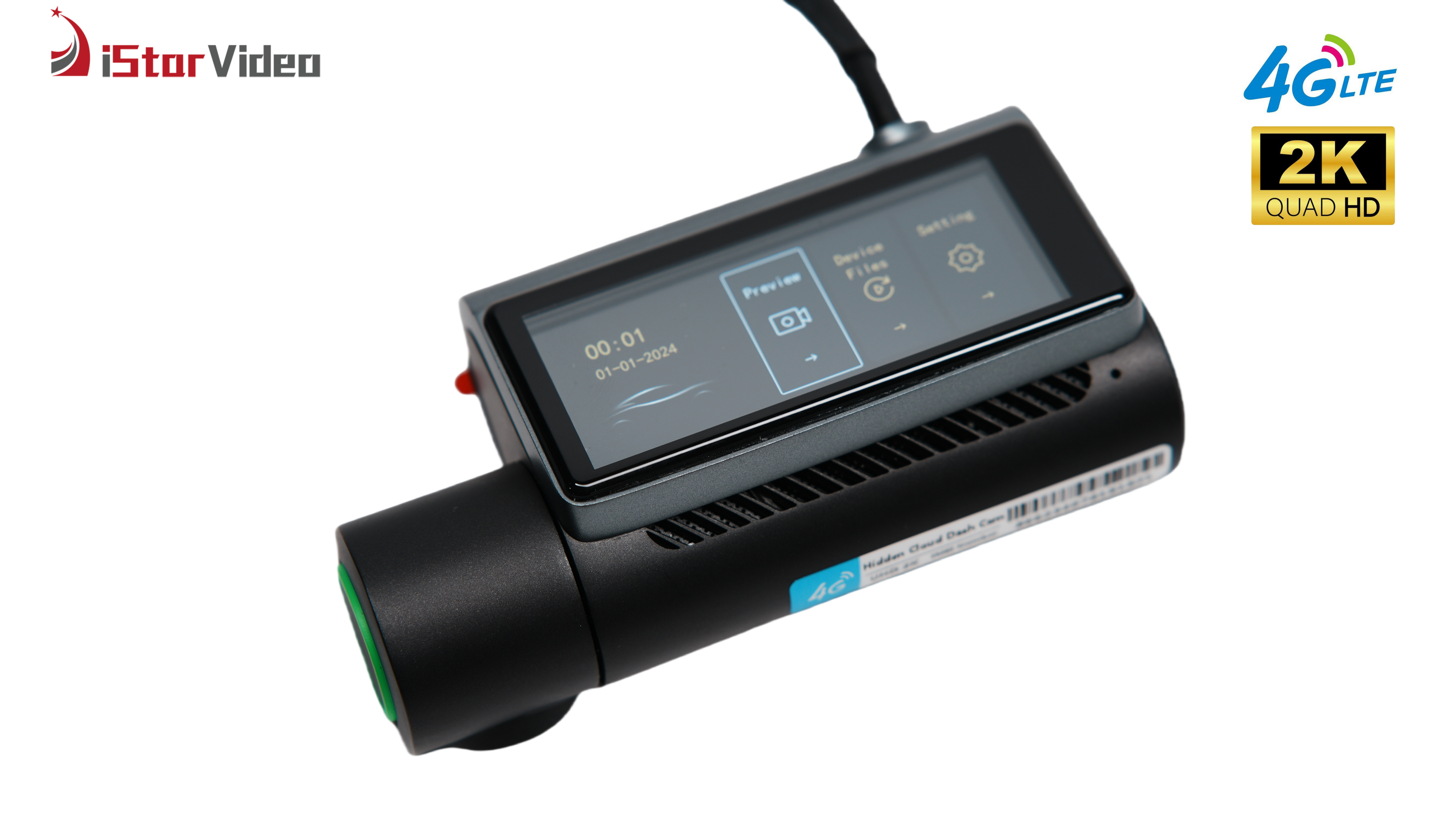 iSV-D10Plus 4G Dash Cam, True 2K+Full HD Car DVR, 3” IPS Touch Screen,Max 512GB Card, Built-in Wi-Fi, 24H Parking Mode