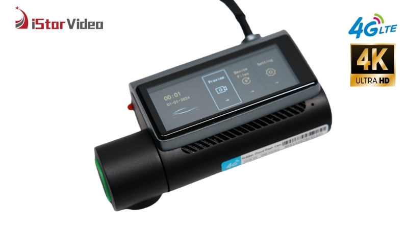 iSV-D11Plus  3''IPS Touch Screen, 4G LTE+True 4K SONY IMX415 Sensor, Remote Live-View, IR Night Vision, 24/7 Parking Mode