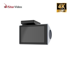 iSV-K10 WiFi 4K+Full HD Mini Dash Cam, 3.16” IPS Touch Screen, WDR Night Vision, 24 Hours Parking Monitor, G-Sensor