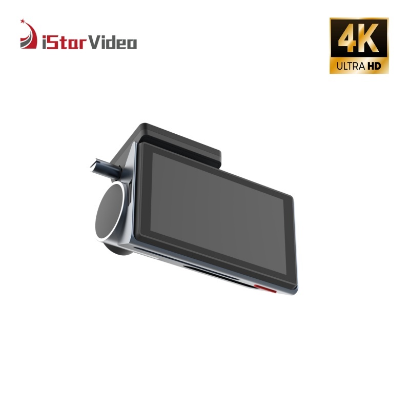 iSV-K10 WiFi 4K+Full HD Mini Dash Cam, 3.16” IPS Touch Screen, WDR Night Vision, 24 Hours Parking Monitor, G-Sensor
