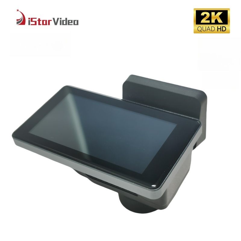 iSV-K2 WiFi 2K+Full HD Dual Channel Mini Dash Cam, 3” IPS Touch Screen, WDR Night Vision, 24 Hours Parking Monitor, G-Sensor
