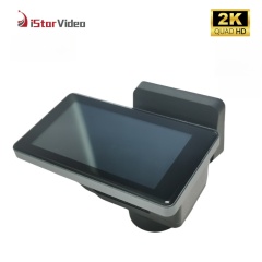 iSV-K2 WiFi 2K+Full HD Dual Channel Mini Dash Cam, 3” IPS Touch Screen, WDR Night Vision, 24 Hours Parking Monitor, G-Sensor