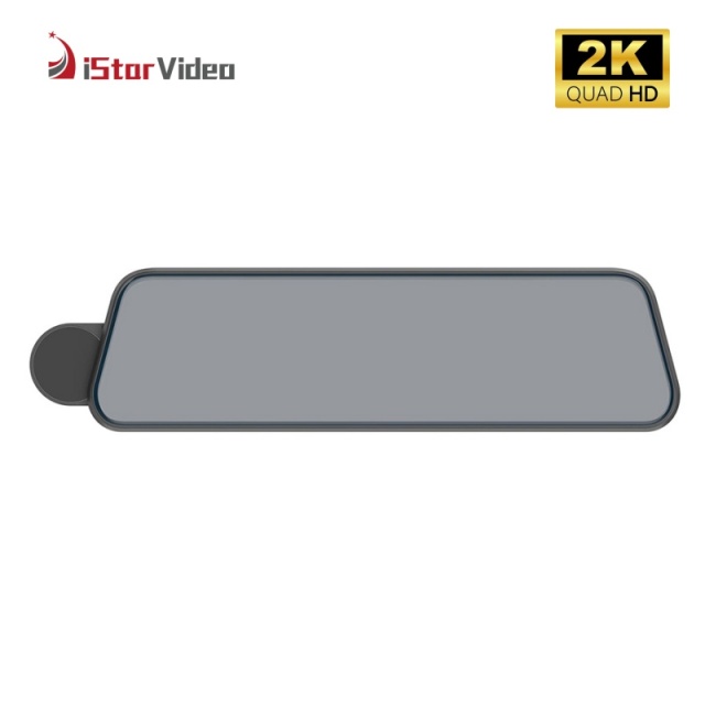 iSV-MS100 10''Inh Mirror Dash Cam, Front 2K+Rear 1080P Dual Channel, Touchable Screen, Loop Recording,Night Vision
