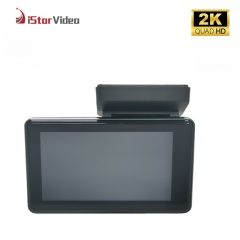 iSV-K2 WiFi 2K+Full HD Dual Channel Mini Dash Cam, 3” IPS Touch Screen, WDR Night Vision, 24 Hours Parking Monitor, G-Sensor