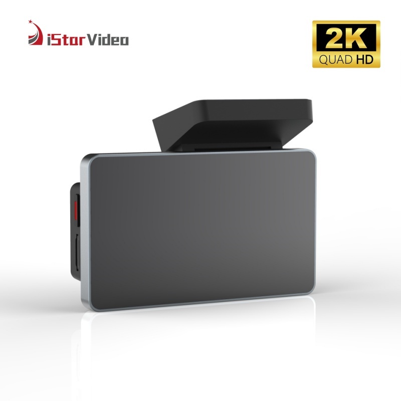 iSV-K2 WiFi 2K+Full HD Dual Channel Mini Dash Cam, 3” IPS Touch Screen, WDR Night Vision, 24 Hours Parking Monitor, G-Sensor