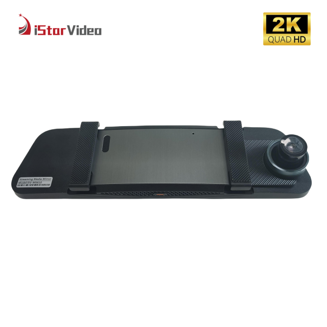 iSV-MS100 10''Inh Mirror Dash Cam, Front 2K+Rear 1080P Dual Channel, Touchable Screen, Loop Recording,Night Vision