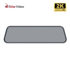 iSV-MS100 10''Inh Mirror Dash Cam, Front 2K+Rear 1080P Dual Channel, Touchable Screen, Loop Recording,Night Vision