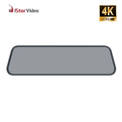 iSV-MS300 10''Inh Mirror Dash Cam, Front 4K+Rear 1080P Dual Channel, Touchable Screen, Loop Recording,Night Vision