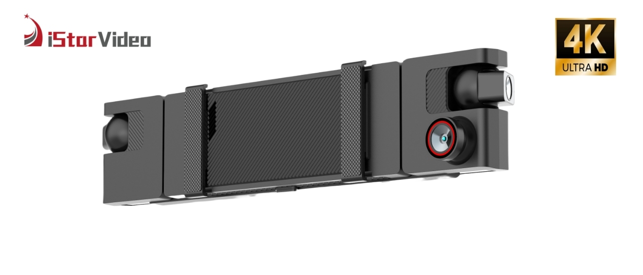 iSV-MS600Pro 4 Channel 10.99''Inh IPS Touch Screen Dash Cam, 360° View ,4K Front camera, Loop Recording,Night Vision