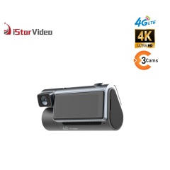 iSV-D12Plus  3''IPS Touch Screen,3 Channel Dashcam, 4G LTE+True 4K SONY IMX415 Sensor, Remote Live-View, 24/7 Parking Mode